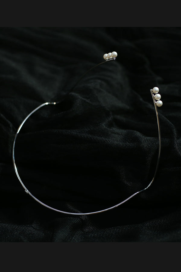 YVMIN YMJEGFW22BRSSLV Shy face pearl headgear/finish